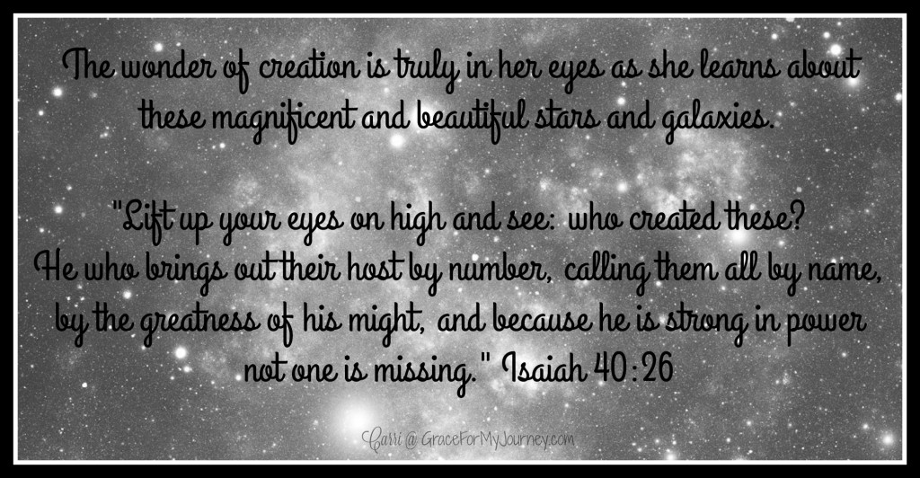 The Wonder Of Creation! Isaiah 40:26 One thing that makes homeschooling remarkably effective! dreams | homeschooling | faith | remarkable | effective | why | follow your dreams | listen to your kids 