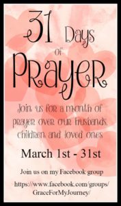 Join us for our Thirty One Days of Praying for our Families!